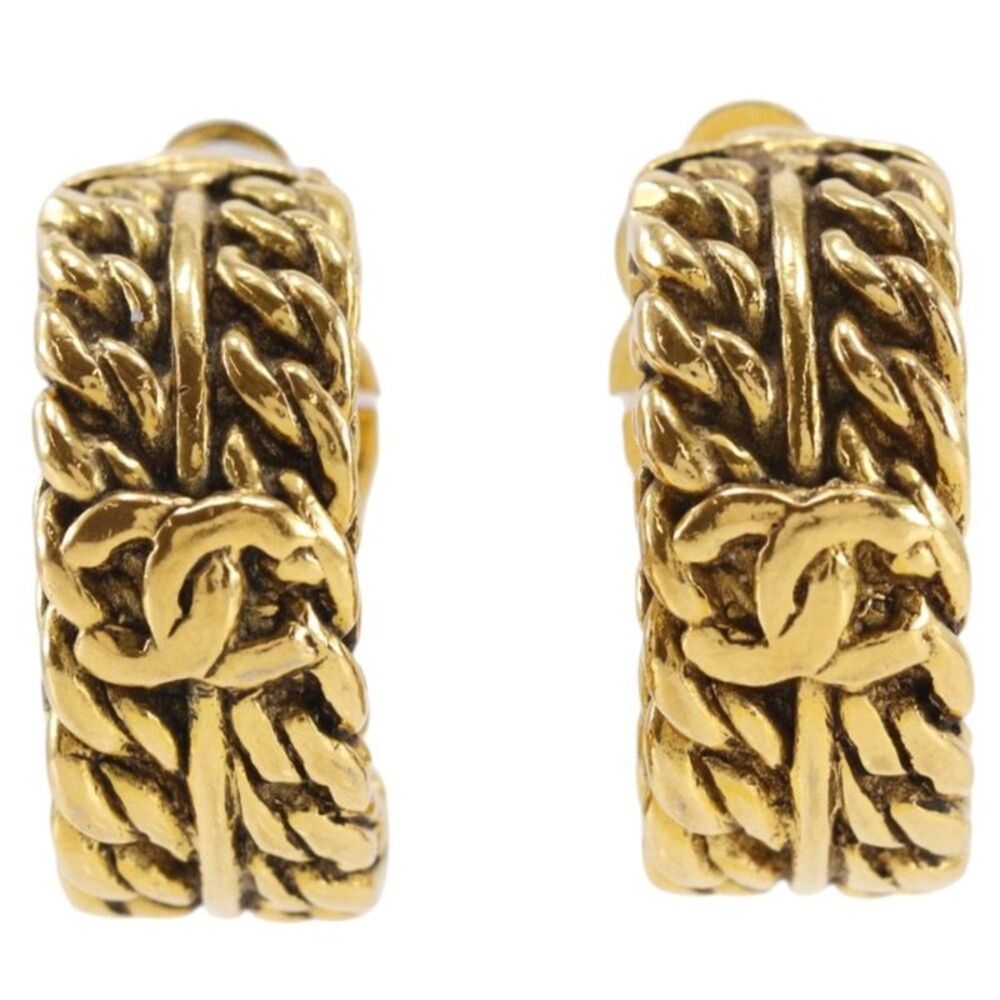 Chanel Coco Mark Chain Earrings